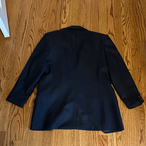 Vintage Black 100% Wool Double-Breasted Blazer - Picture 7 of 7